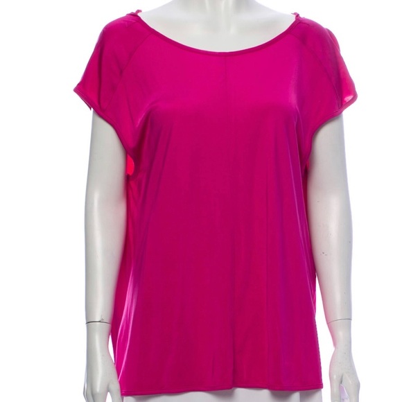 BALENCIAGA size 38 fuschia pink cowl drape blouse - Picture 1 of 10